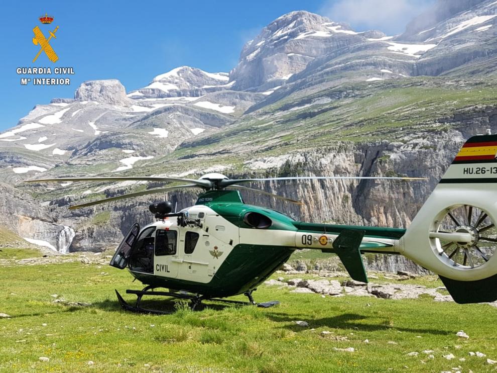 El helicóptero de rescate interviene en la mayoría de rescates