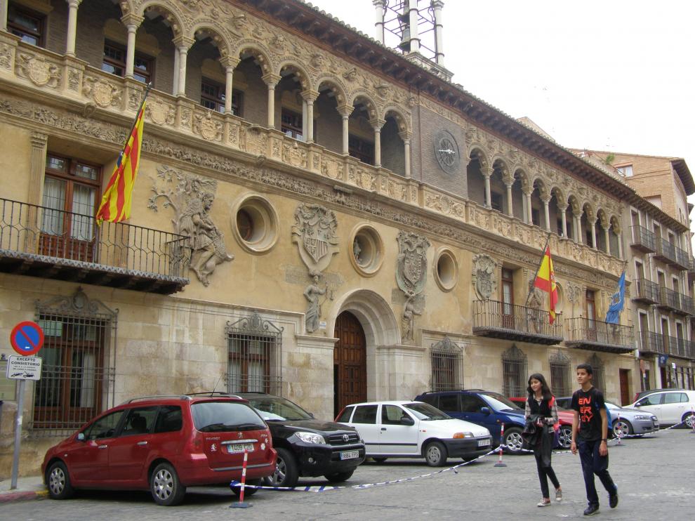 Fachada del ayuntamiento renacentista de Tarazona.