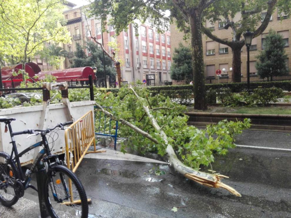 Tormenta atípica en Zaragoza