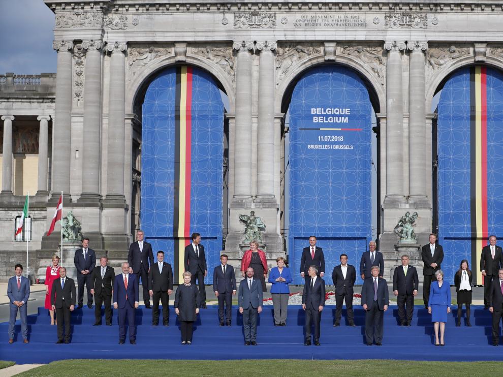 Foto de familia de los jefes de Estado y de Gobierno de la OTAN.