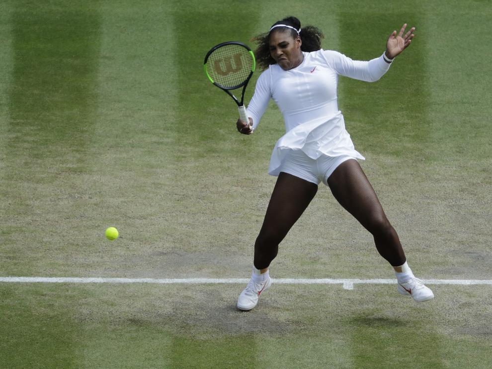 Serena Williams este jueves en el partido ante Julia Goerges