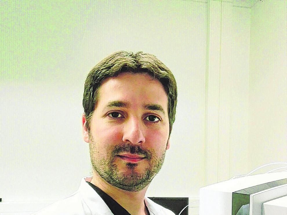 Bolea, en el laboratorio en el que trabaja en Gante (Bélgica).