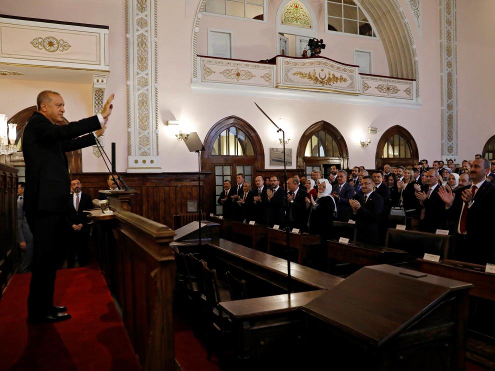 Tayyip Erdogan, en una reunión del Consejo de Ministros de Turquía
