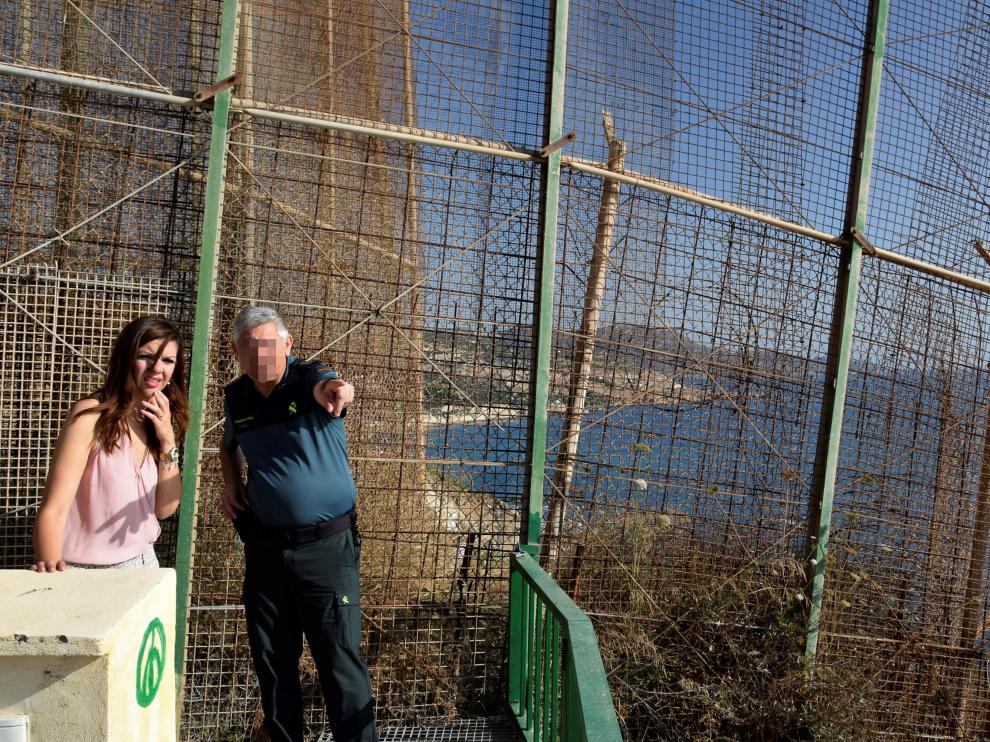 Fotografía facilitada por la Delegación del Gobierno durante la visita de la delegada en Melilla.