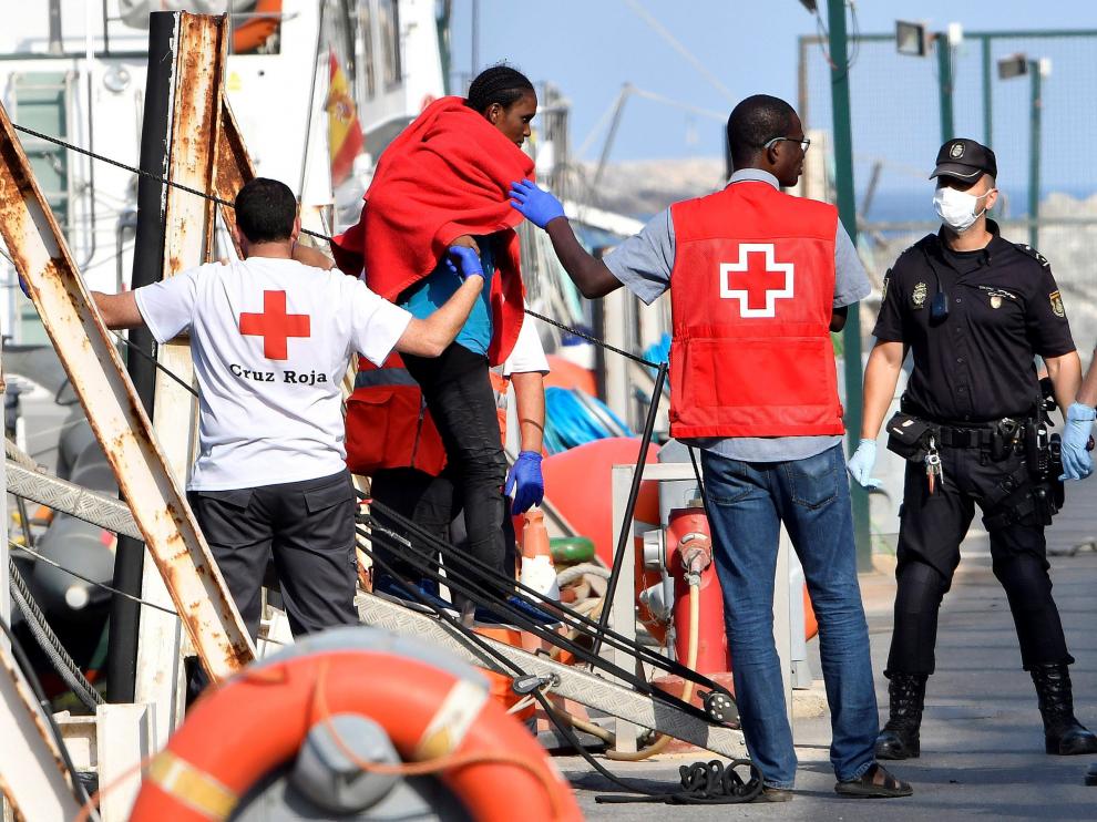 Llegada de inmigrantes a Almería.