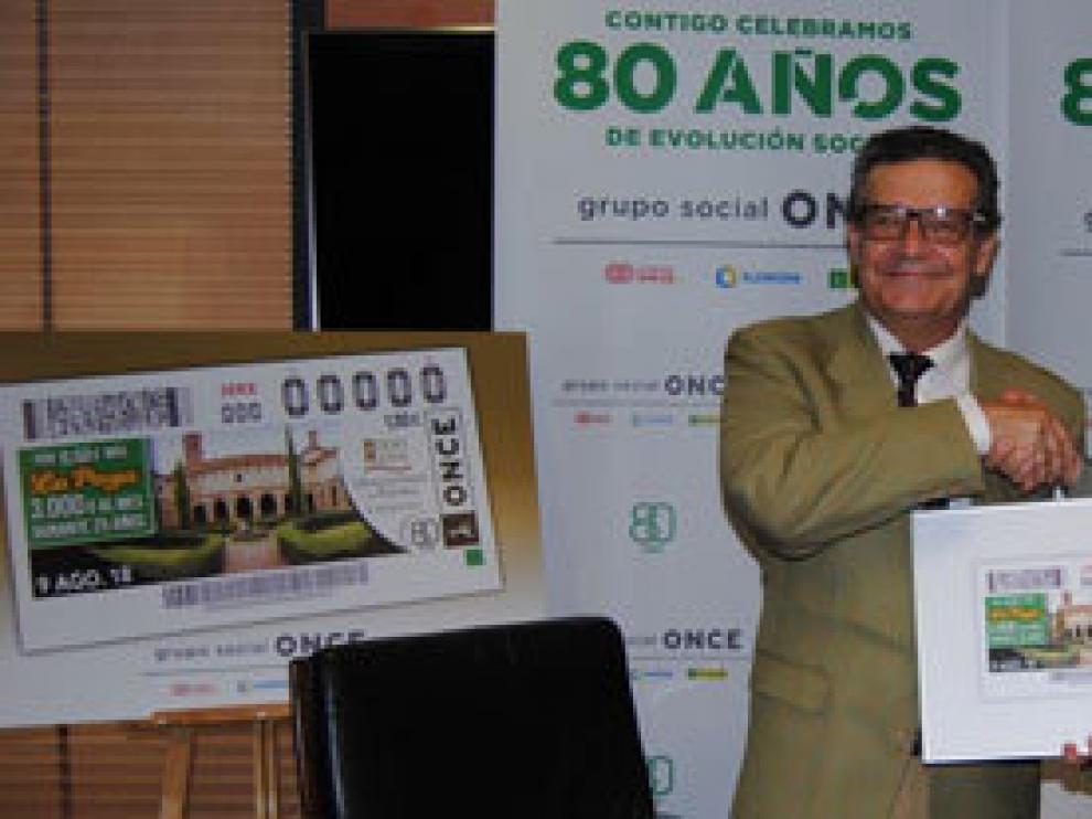 Ignacio Escanero, delegado territorial de la ONCE, y José Pont, director general del Monasterio