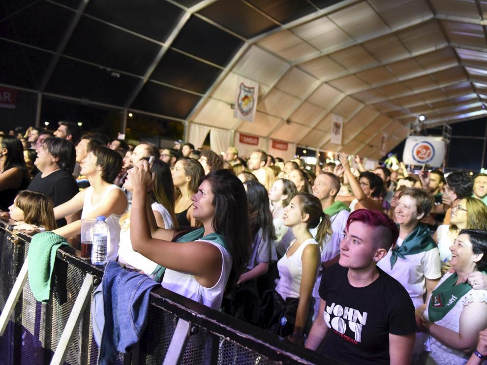Recinto de las Peñas Recreativas en las fiestas de San Lorenzo de Huesca el año pasado.