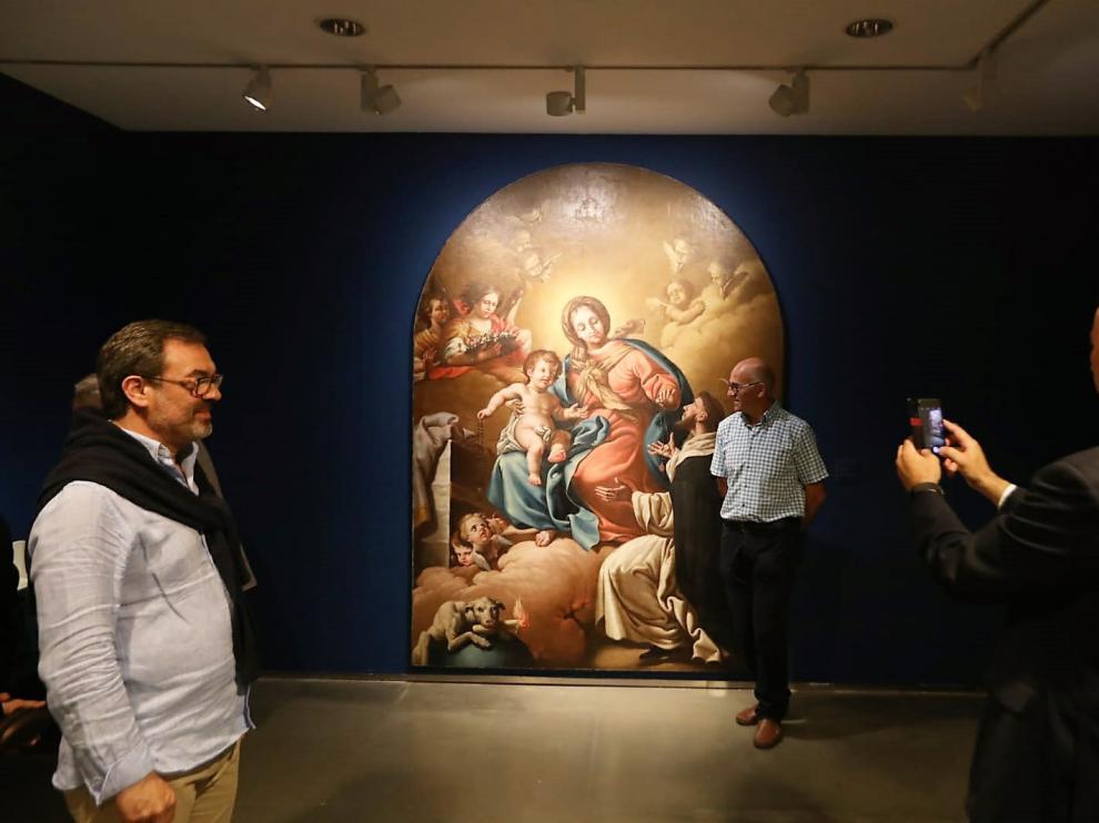 La Virgen del Rosario con santo Domingo de Guzmán, del Museo de Zaragoza.