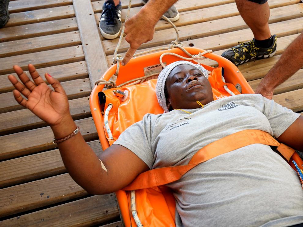 Josefa, la mujer rescatada por Open Arms recién llegada a Palma.