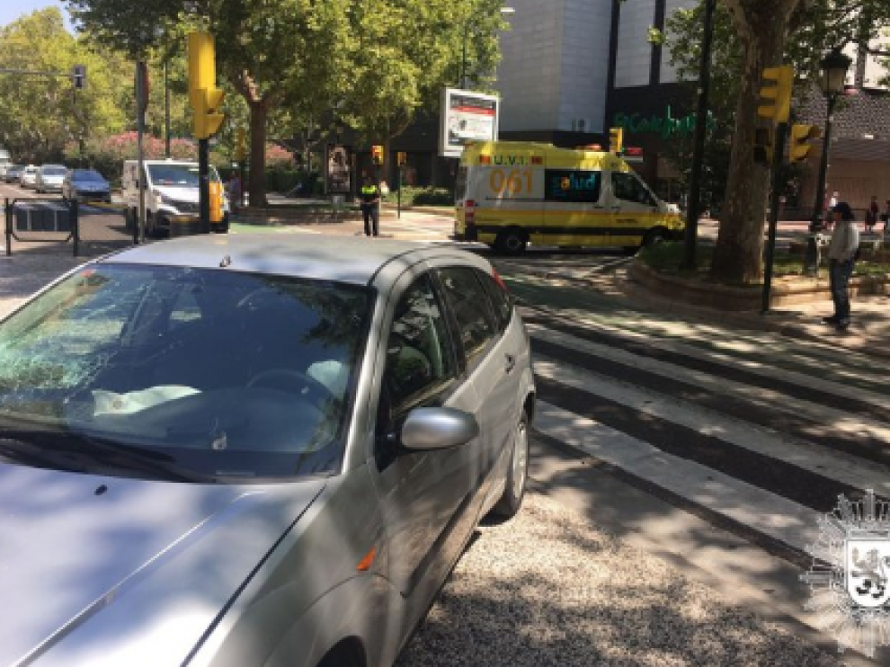 Uno de los vehículos implicados en el accidente.