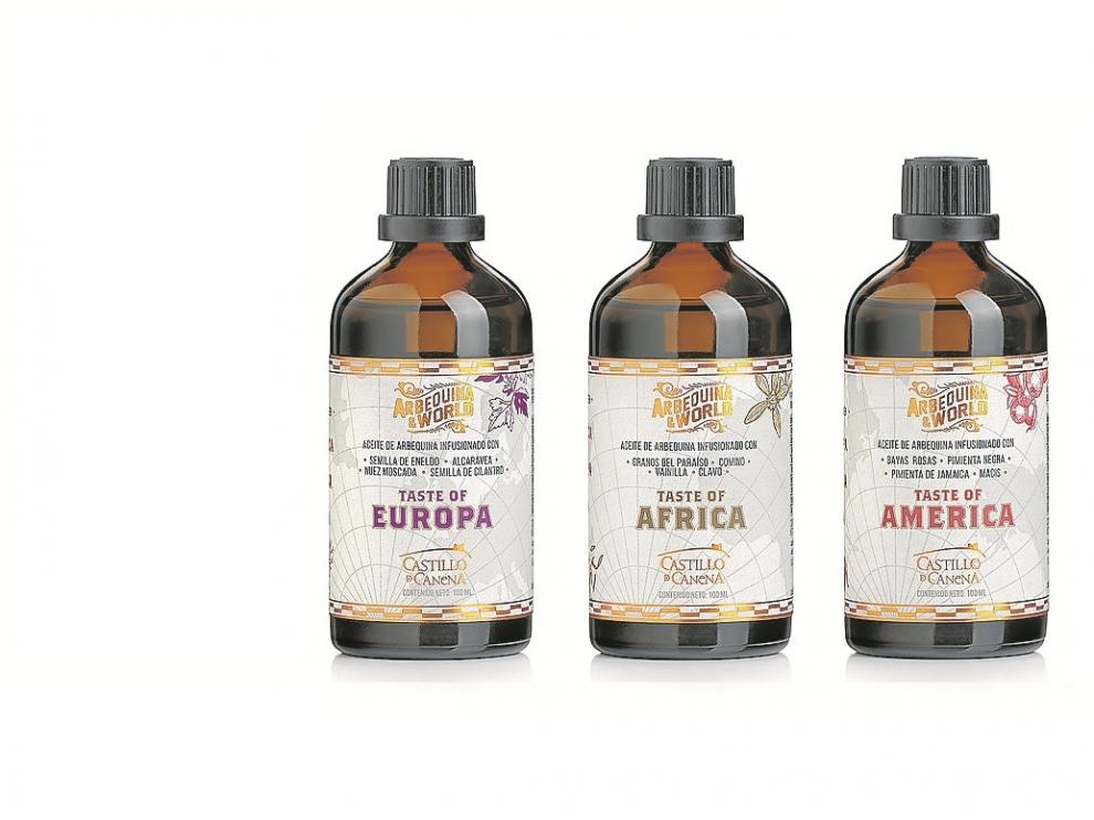 Algunos de los sabores de la nueva colección de aceites.