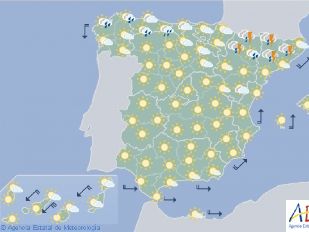 Predicción para este martes en España