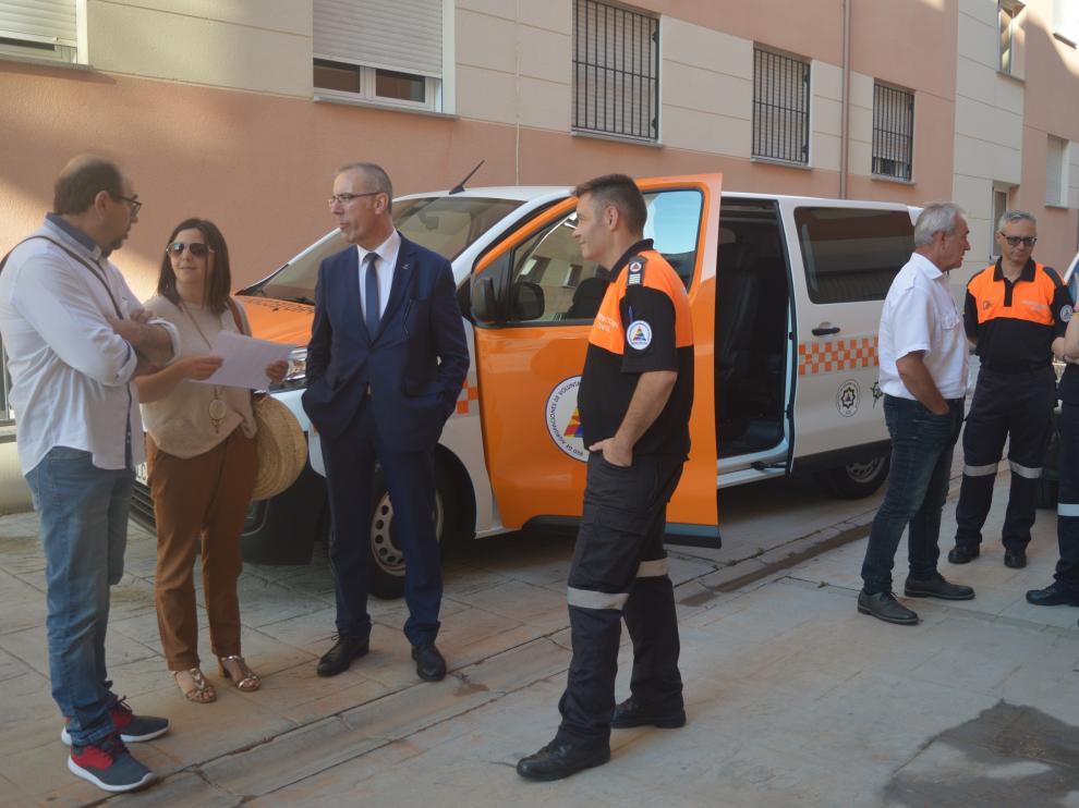 Presentación del nuevo vehículo de Protección Civil en la Comunidad de Teruel.