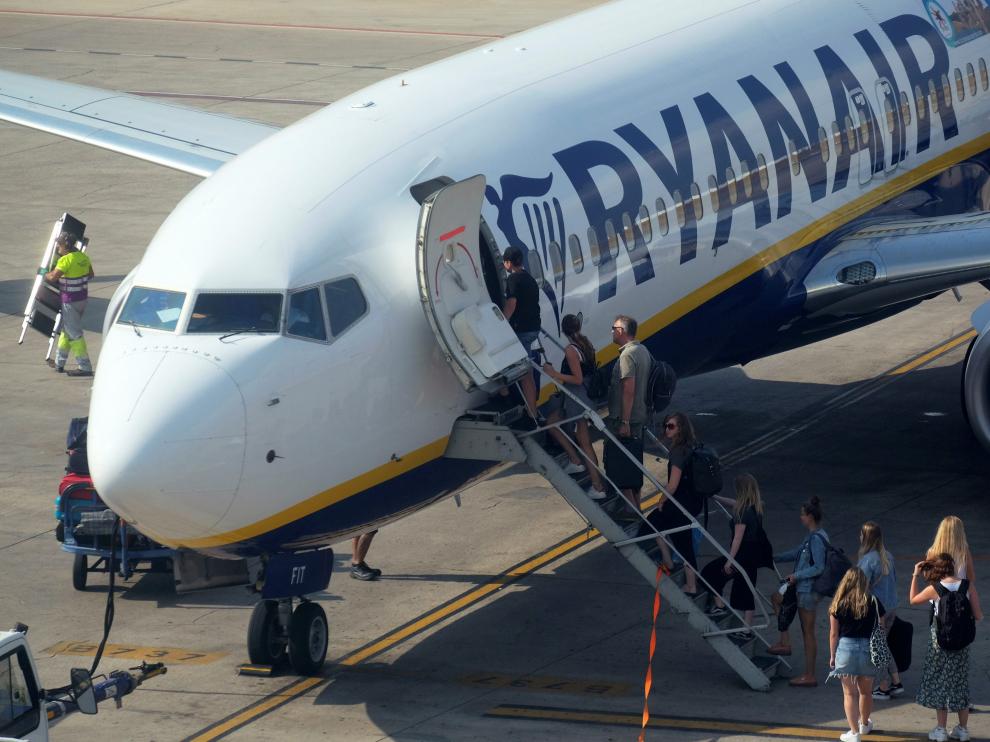 Un avión de Ryanair.