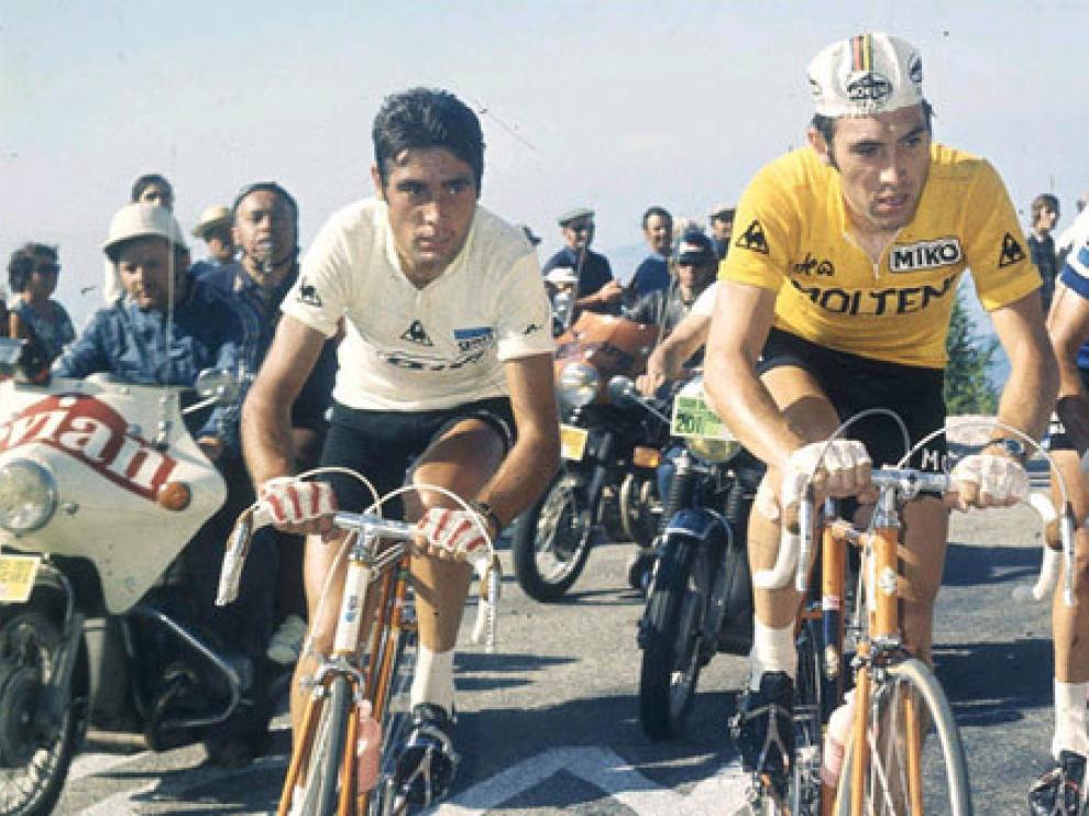 Eddy Merckx y Luis Ocaña en el Tour.