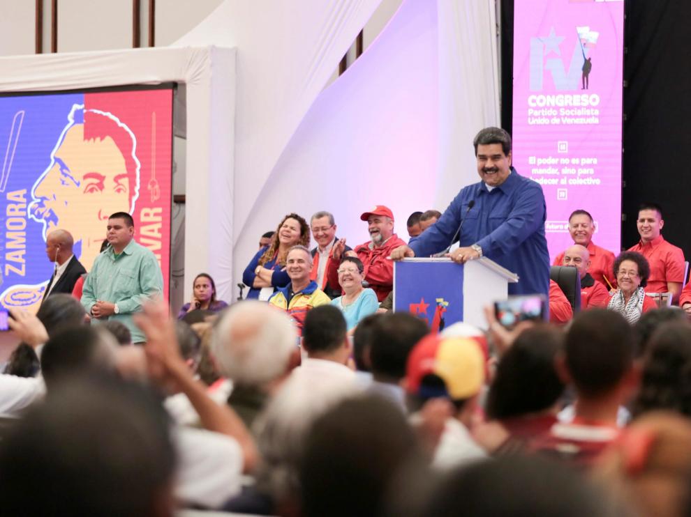 Nicolás Maduro, durante una sesión plenaria del PSUV.