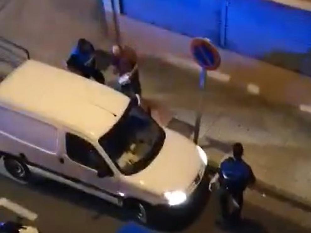 Momento de la detención del infractor.
