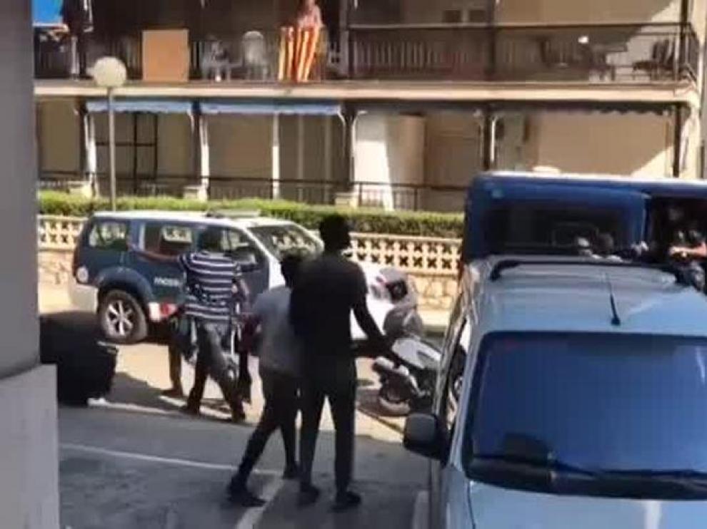 Pelea entre manteros en Salou