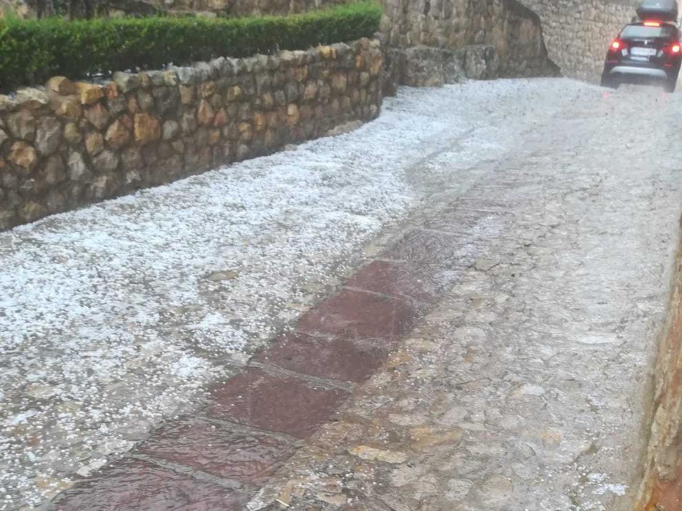 Granizada caída sobre Albarracín.