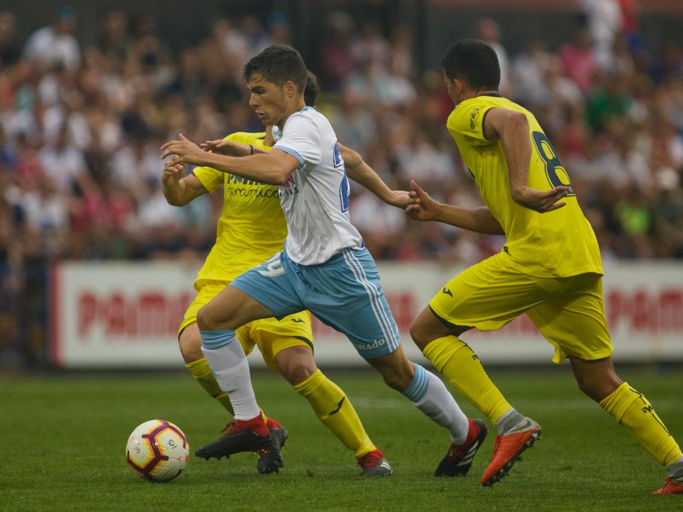 Imagen del partido del Real Zaragoza ante el Villarreal.