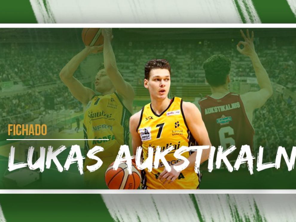 El jugador lituano Lukas Aukstikalnis, nuevo fichaje del Levitec Huesca.