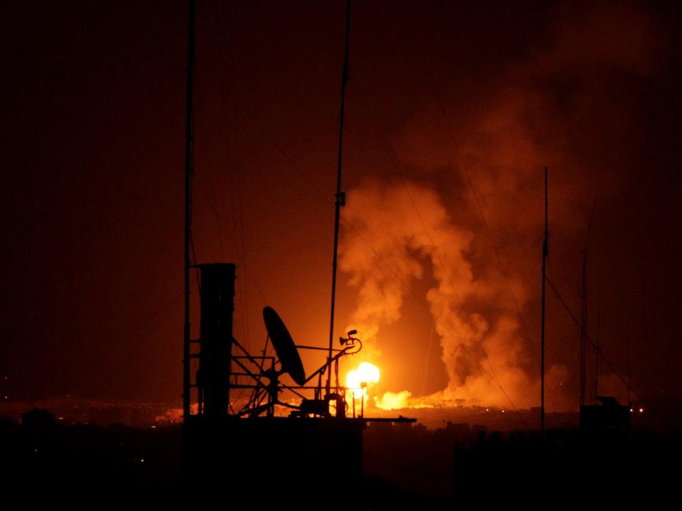 Bombardeos en Gaza esta madrugada.