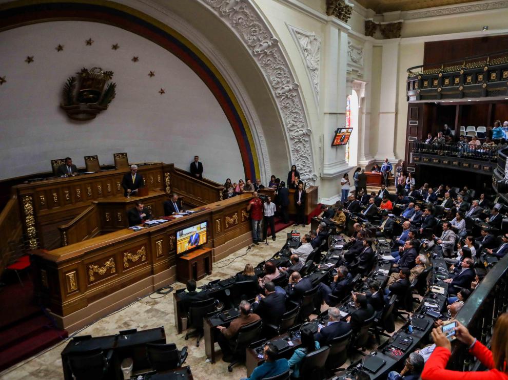 Vista de una sesión parlamentaria en Venezuela.