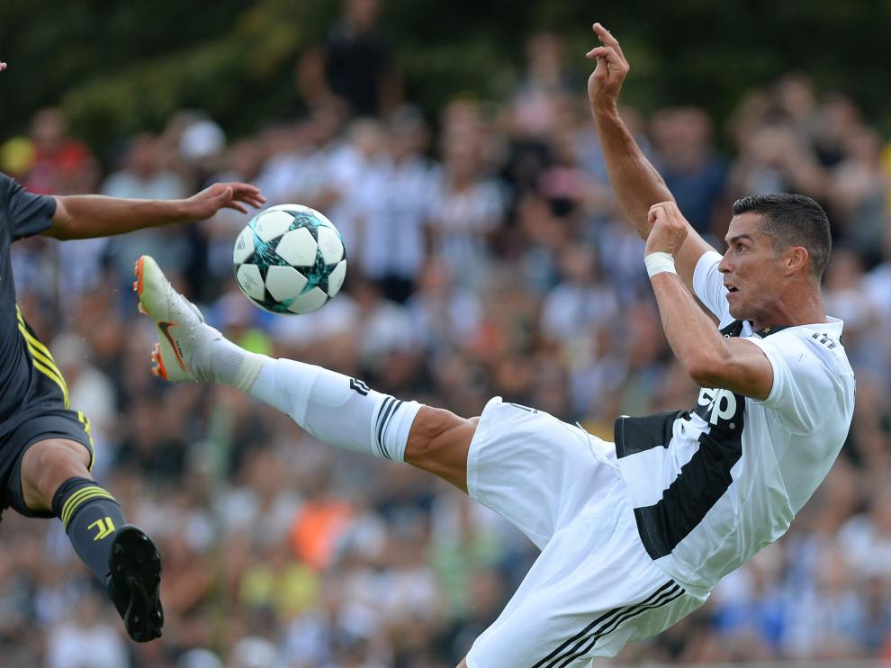 Cristiano Ronaldo debutando con el Juventus.