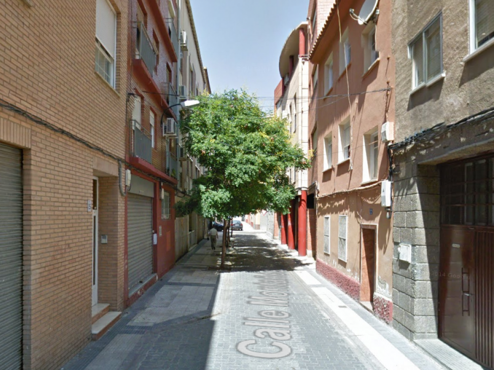 Calle Montañés, en el barrio de Delicias.