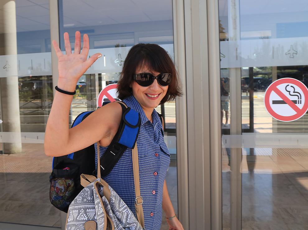 Juana Rivas antes de viajar a Italia y poder reencontrarse con sus hijos.