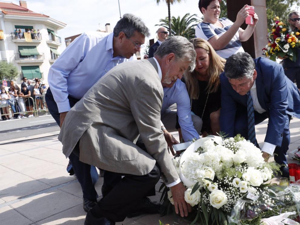 El alcalde de Zaragoza Pedro Santisteve, durante el homenaje