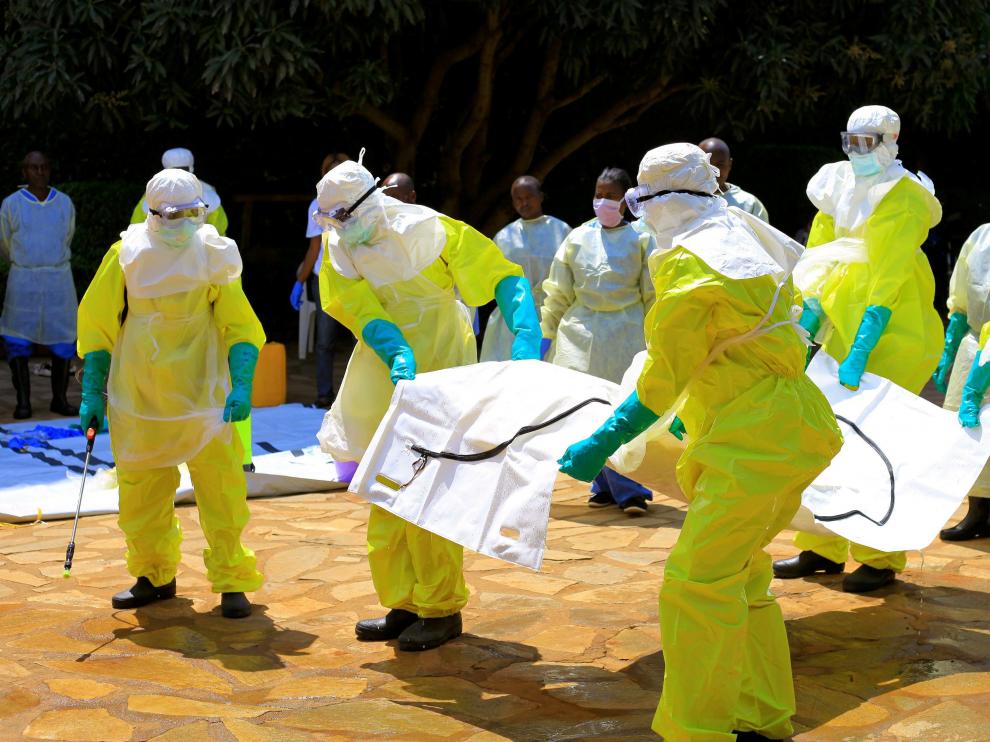 Trabajadores sanitarios en la provincia de Kivu Norte, en el Congo