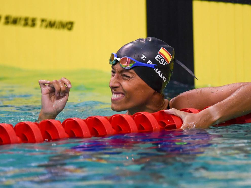 Teresa Perales suma tres medallas es el Europeo de Dublín.