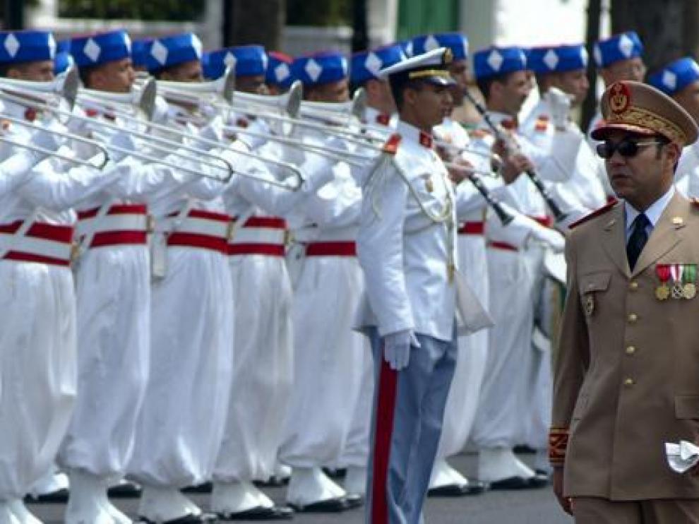 El rey Mohamed VI durante el 50 aniversario del Ejercito marroquí en 2008