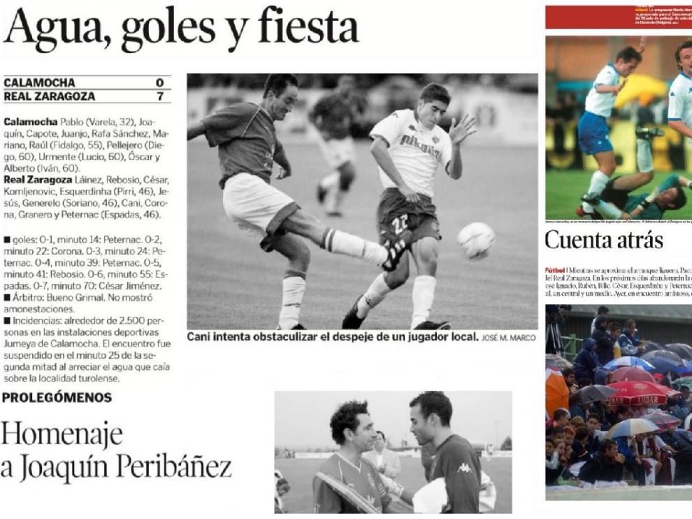 Detalles de la información de HERALDO DE ARAGÓN del partido Calamocha-Real Zaragoza de 2002, hace 16 años.