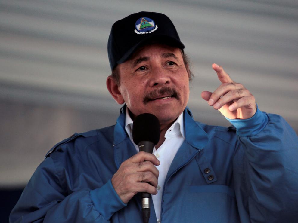 El Presidente de Nicaragua, Daniel Ortega, durante un discurso en Managua.