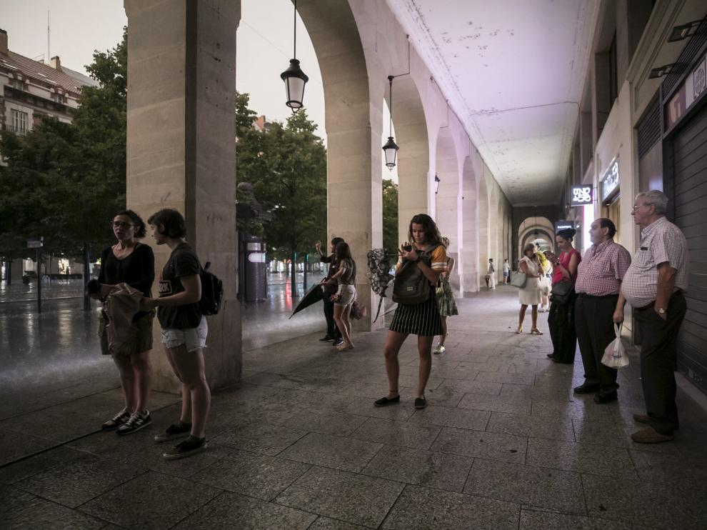 Tormenta de verano en Zaragoza.