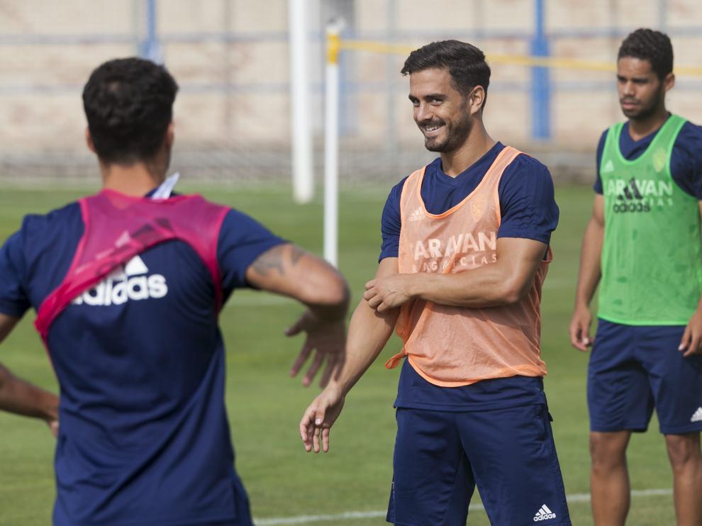 Javi Ros durante un entrenamiento en la Ciudad Deportiva.