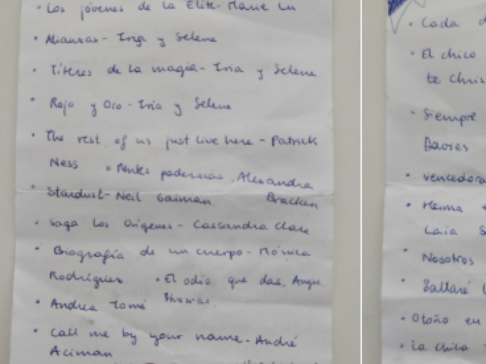 La historia de una lista de libros perdida en Zaragoza
con final feliz