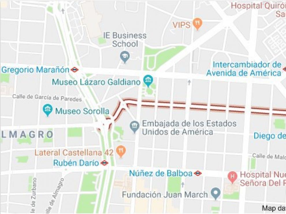 El conductor ha perdido el control en una curva pronunciada que enlaza Serrano con la Castellana.
