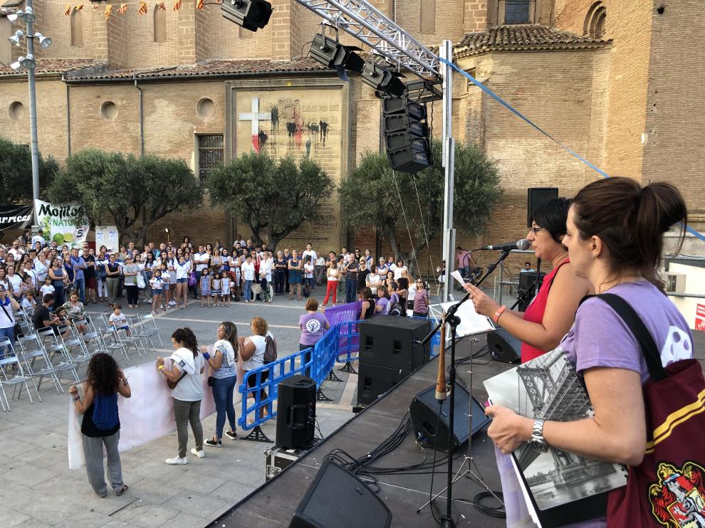 Concentración de repulsa celebrada esta tarde