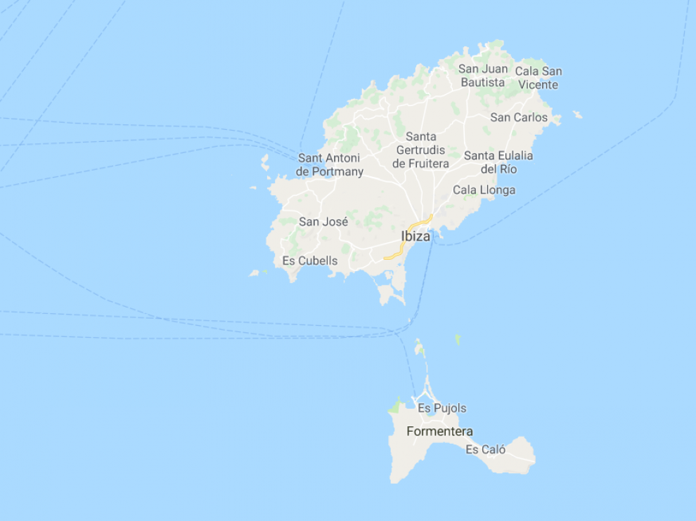 El accidente ocurrió entre las islas de Ibiza y Formentera