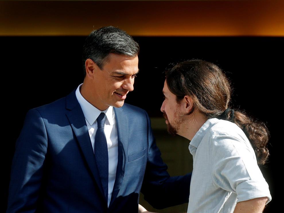 Arranca la reunión entre Sánchez e Iglesias en Moncloa