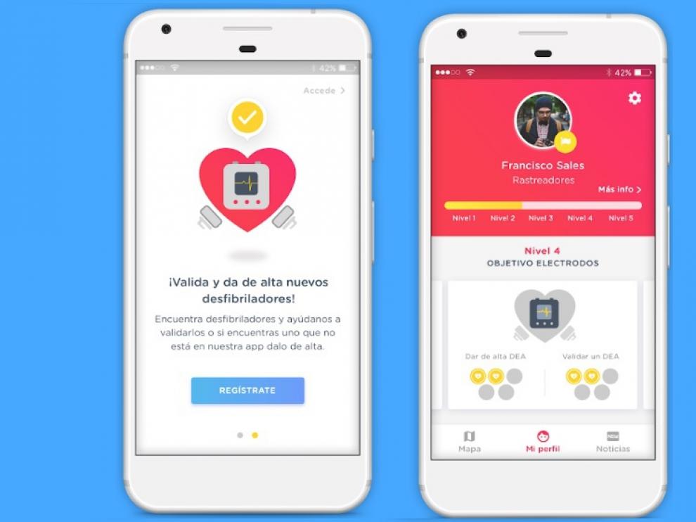 La app 'Ariadna' geolocaliza los desfibriladores más cercanos.