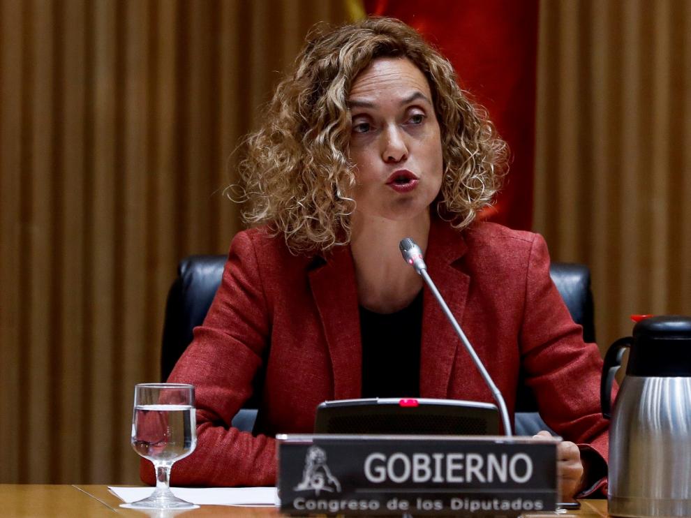 La ministra de Política Territorial y Función Pública, Meritxell Batet, en rueda de prensa