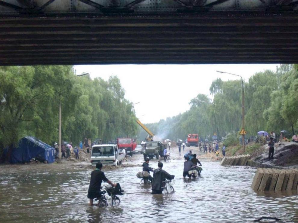 Miles de personas han perdido sus hogares debido a las fuertes lluvias que afectan a Corea del Norte.