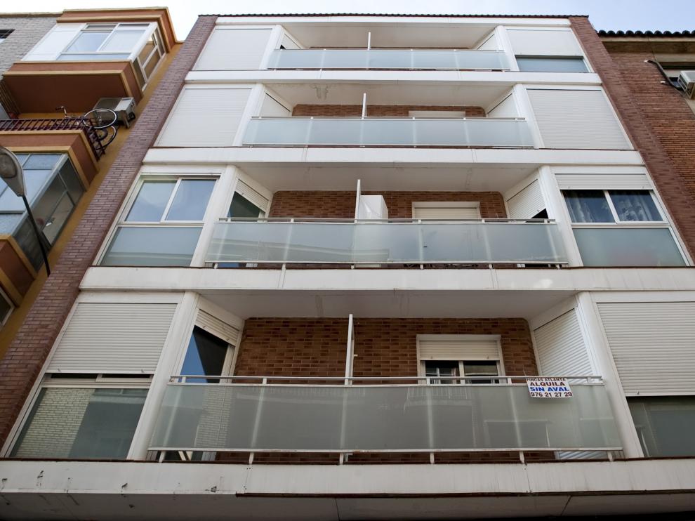 Fachada de una vivienda en Zaragoza.