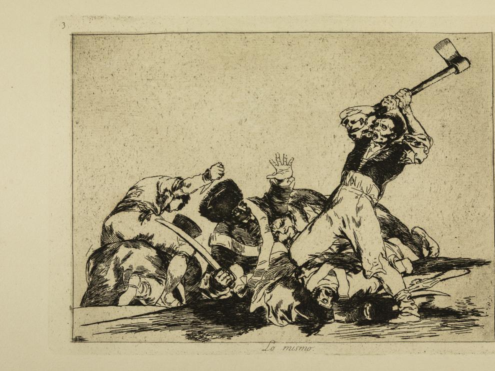 El grabado 'Lo mismo', obra de Francisco de Goya.