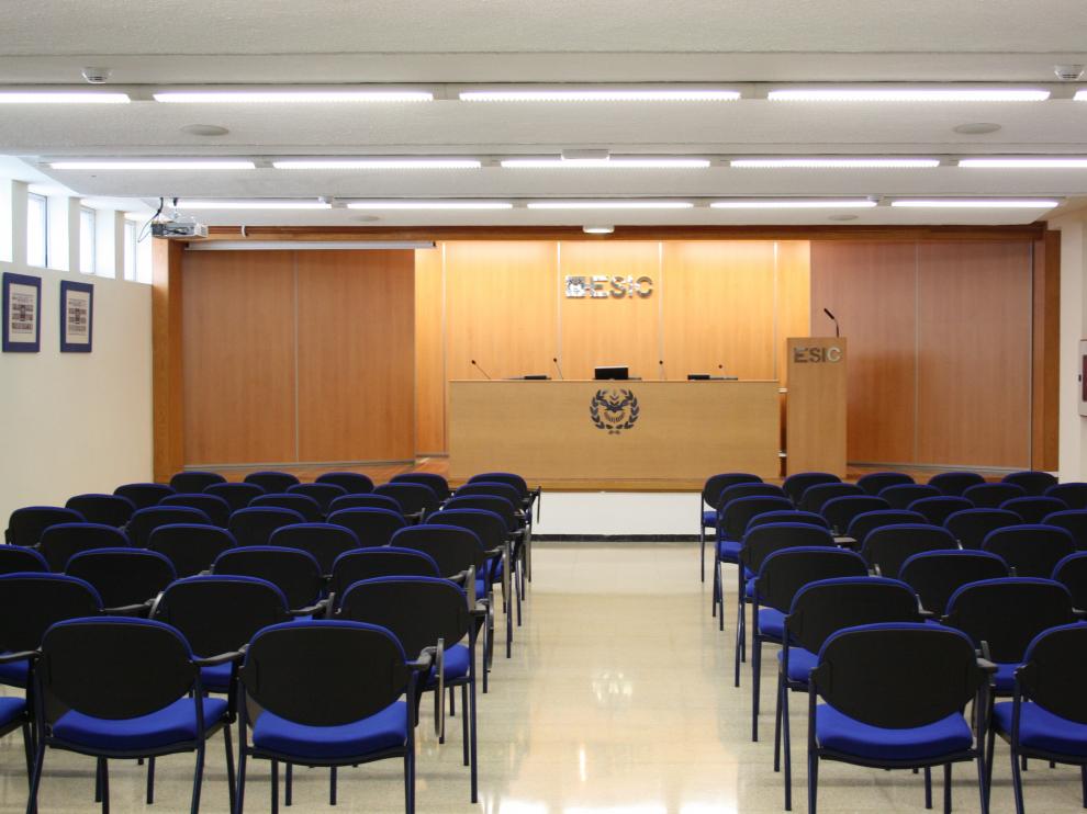 Una de las aulas de ESIC en Zaragoza.