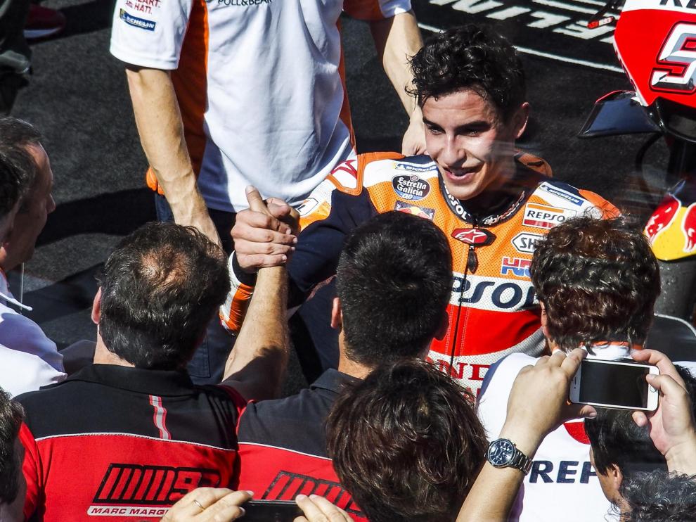 Marc Márquez, este domingo tras terminar segundo en San Marino.